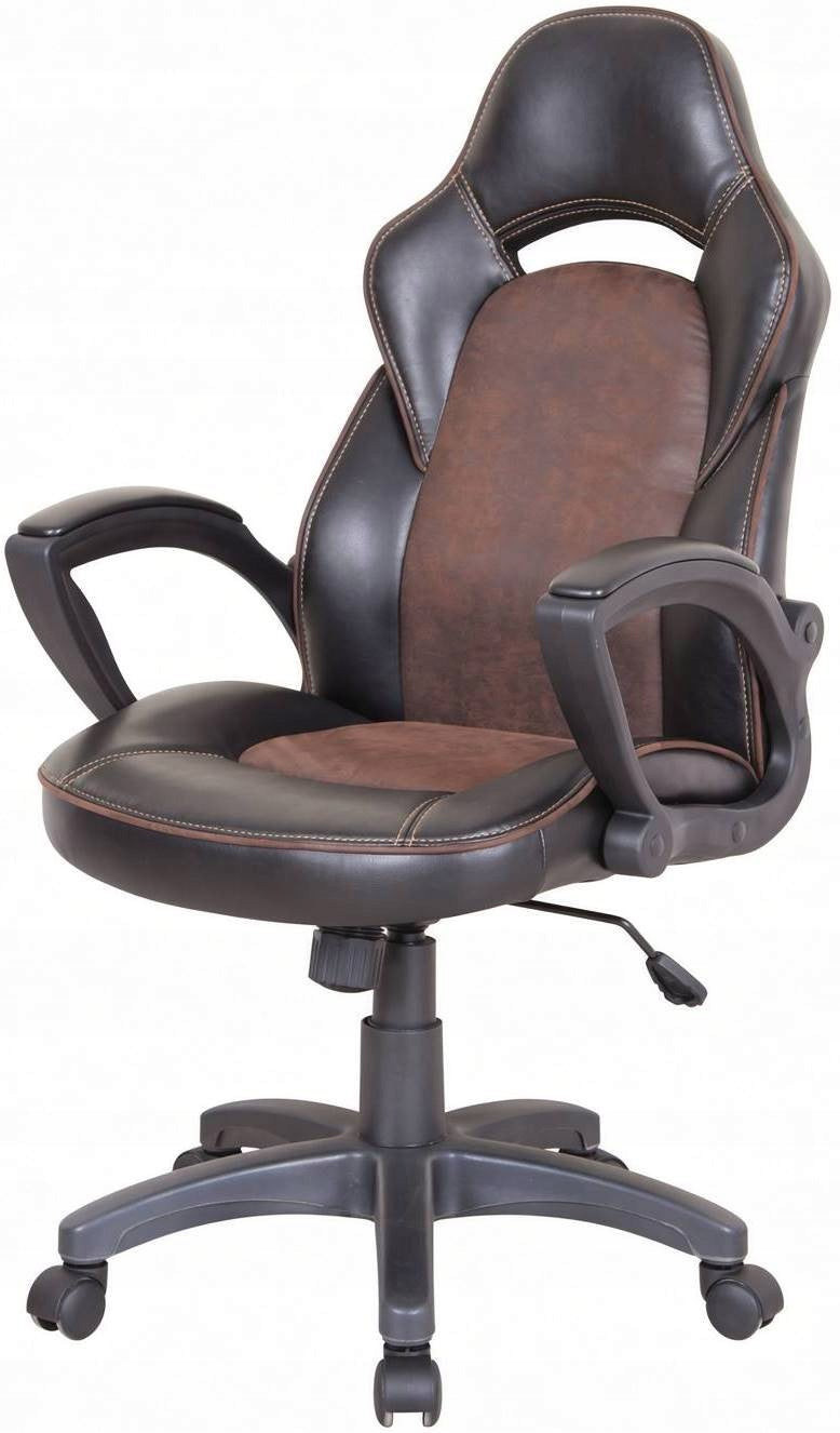 Office swivel chair CX-0811M Furnitex Faux leather black-brown