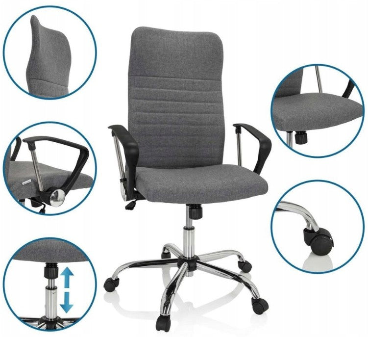 Office swivel chair HJH OFFICE ARTON 40 fabric with armrests