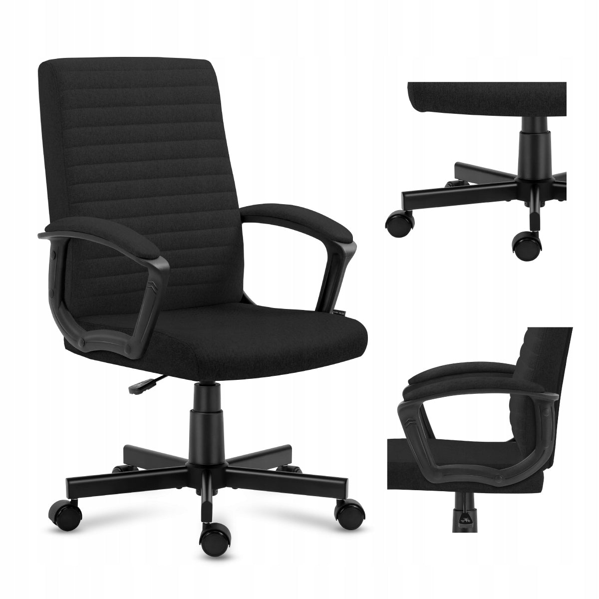 Office swivel chair MARK ADLER black adjustable ergonomic up to 130 kg