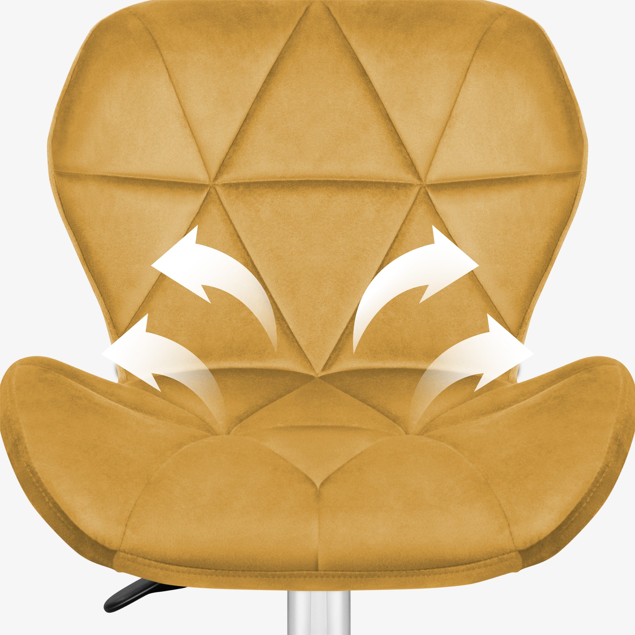 Office swivel chair MARK ADLER yellow velour upholstered for living room Brand Markadler
