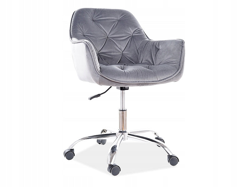Office swivel chair Q-190 VELVET grey SIG