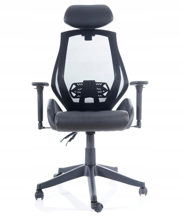 Office swivel chair Q-406 black with headrest Kind rotary