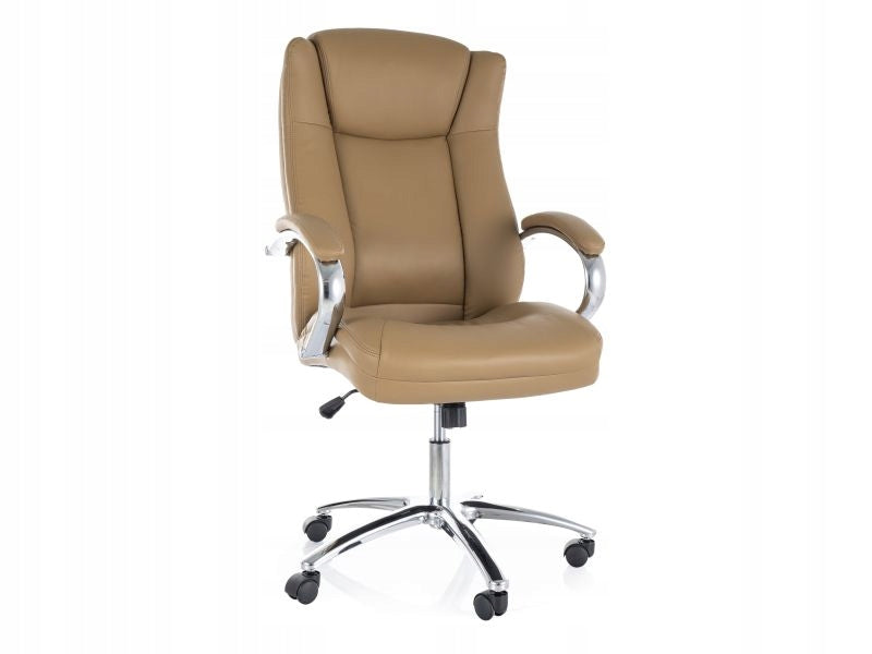 Office swivel chair Q-904 beige leather chair