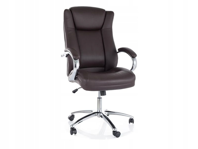 Office swivel chair Q-904 brown leather chair