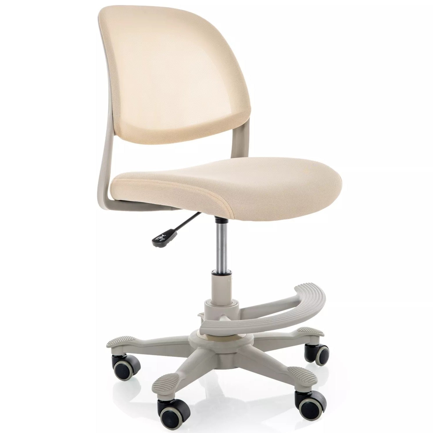 Office swivel chair beige adjustable with footrest for desk Q-027