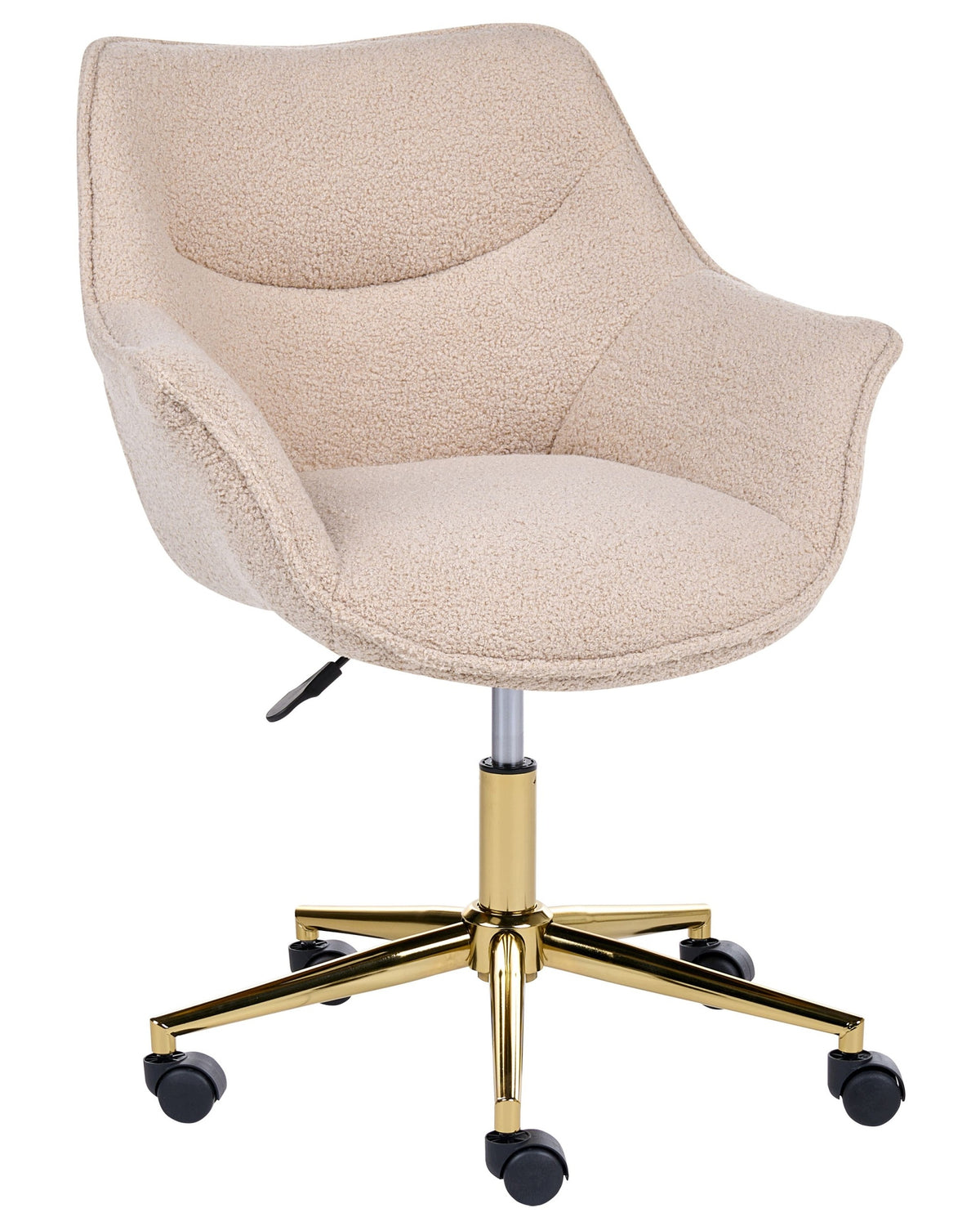 Office swivel chair boucle beige