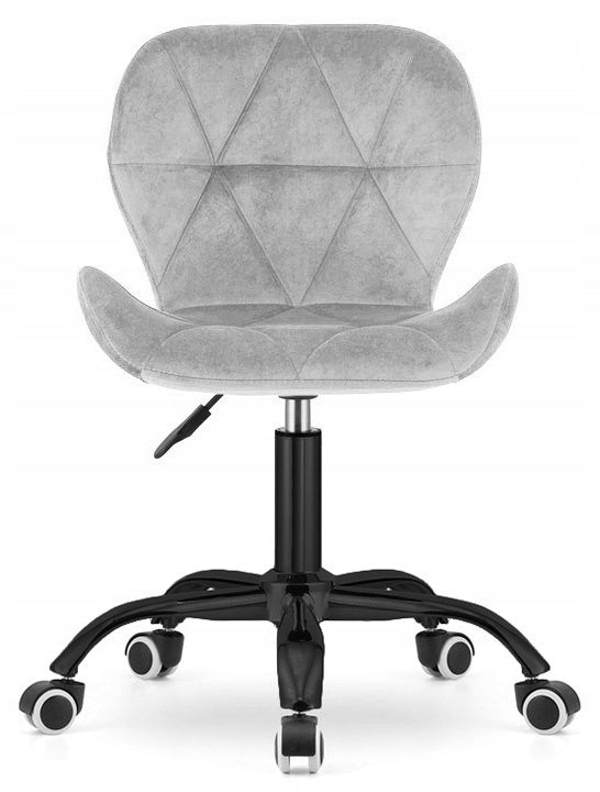 Office swivel chair for desk dressing table grey velour fabric Manufacturer code VAS3-VASTO-OFFICE-VELVET-GREY-SMOKE