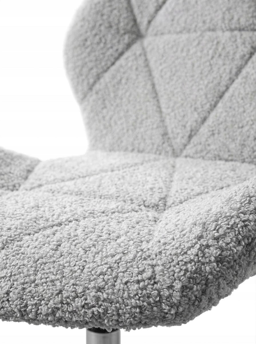 Office swivel chair for office desk studio grey boucle Lamb Manufacturer code VAS3-VASTO-OFFICE-BOUCLE-GREY-SILVER