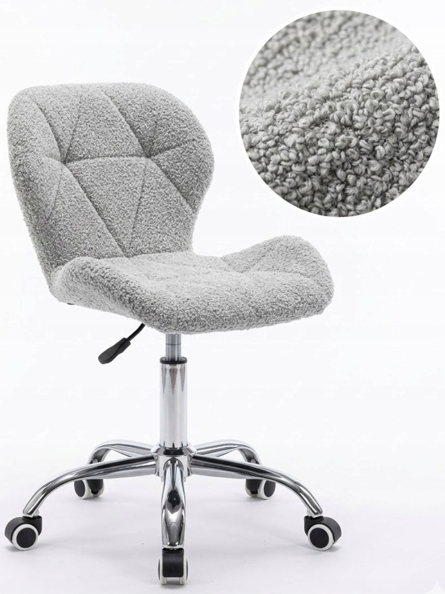 Office swivel chair for office desk studio grey boucle Lamb