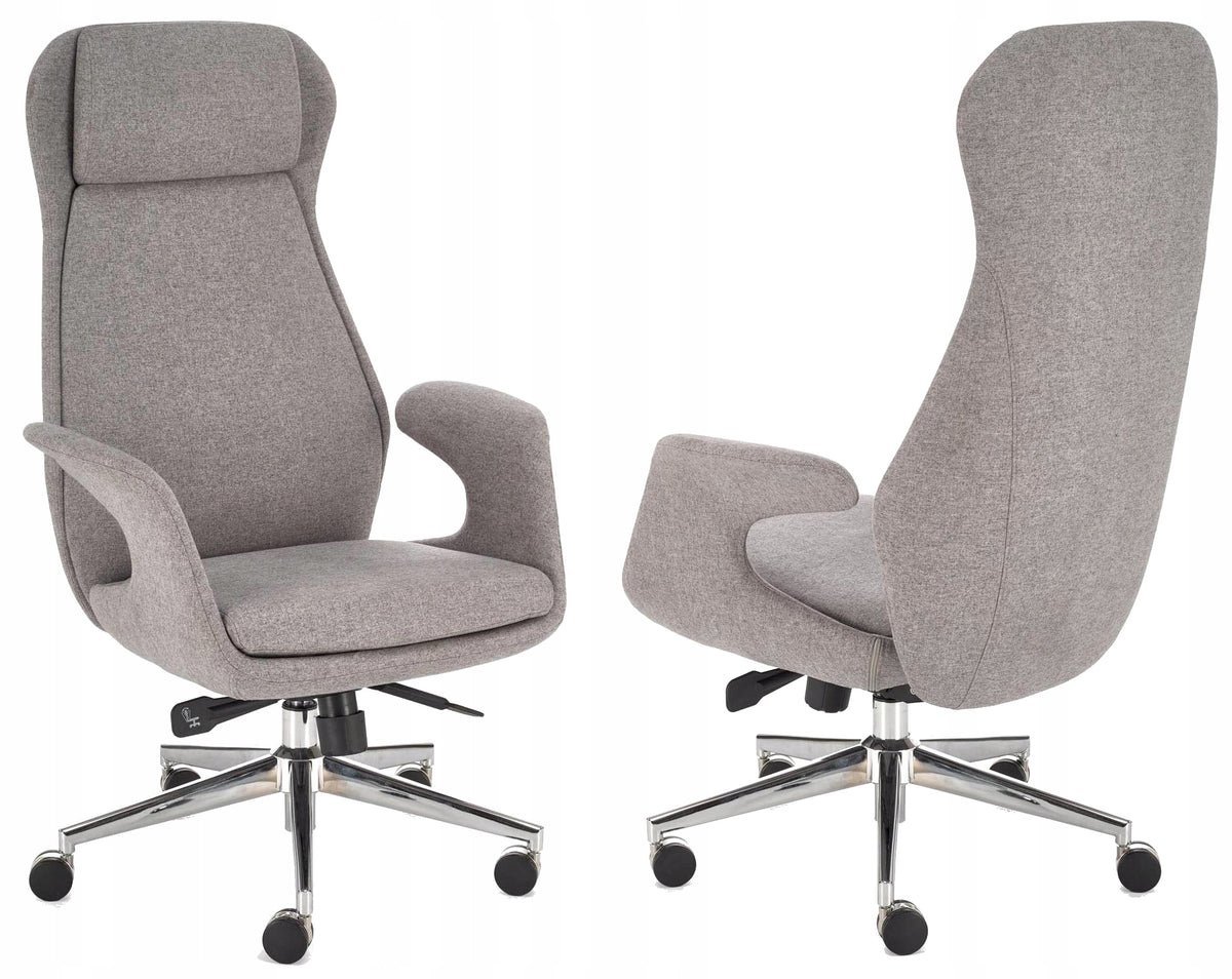 Office swivel chair grey KEVIN ASH cabinet multiblock Halmar