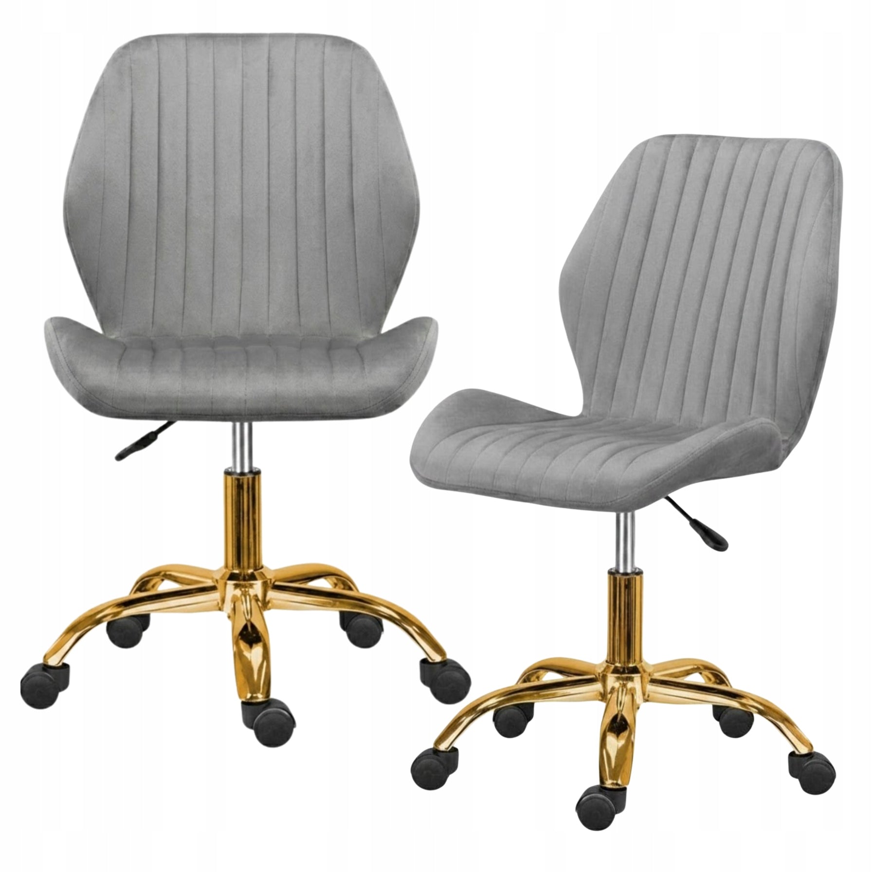 Office swivel chair office desk chair velour comfortable grey