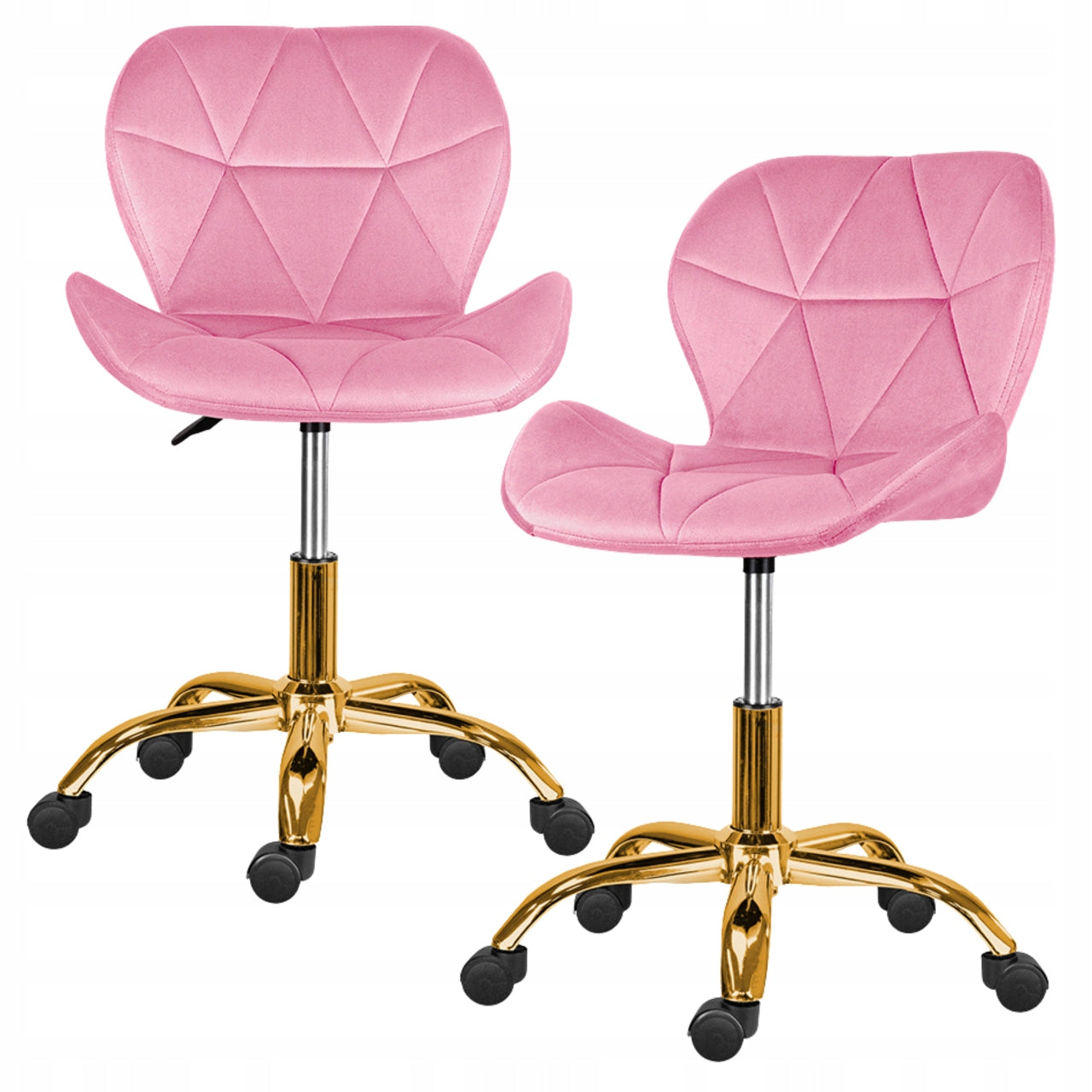 Office swivel chair office desk chair velour comfortable pink