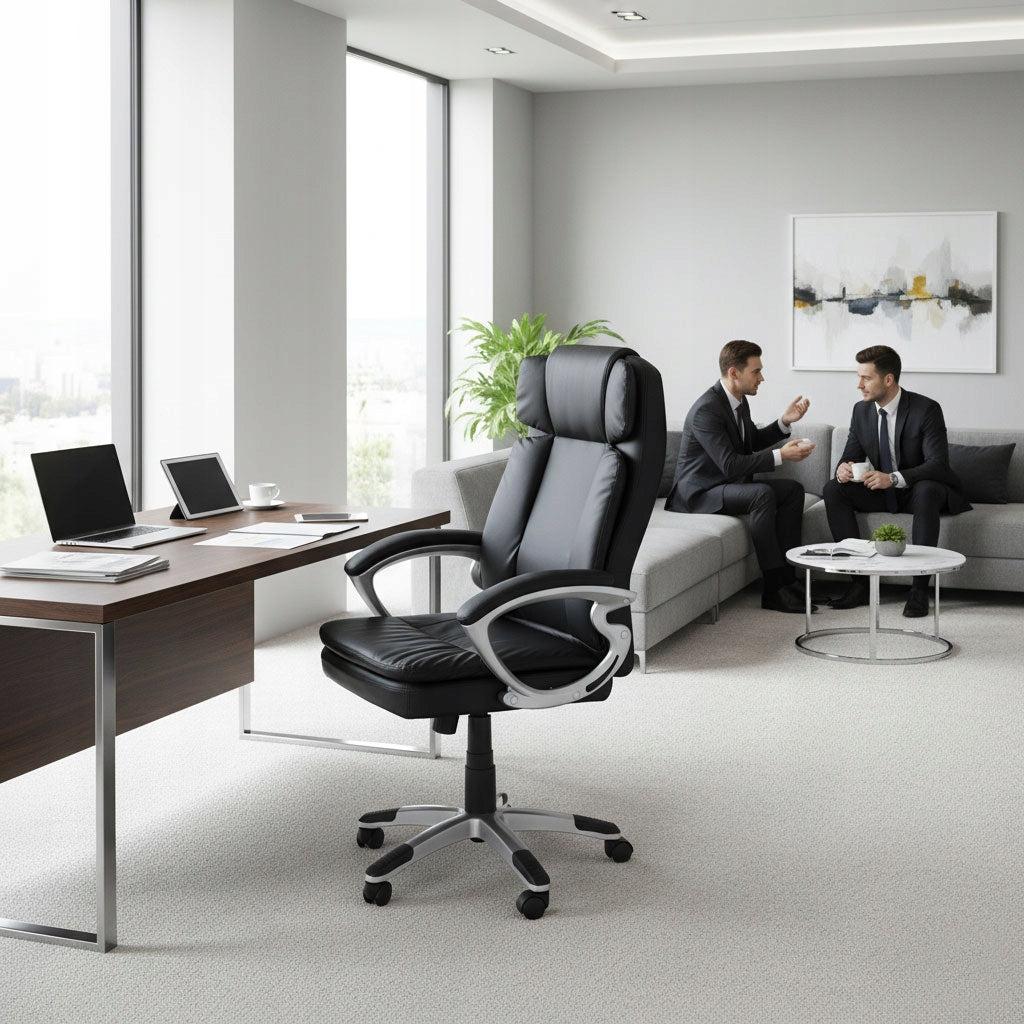 Office swivel chair tapecorn eco leather black Brand ModernHome