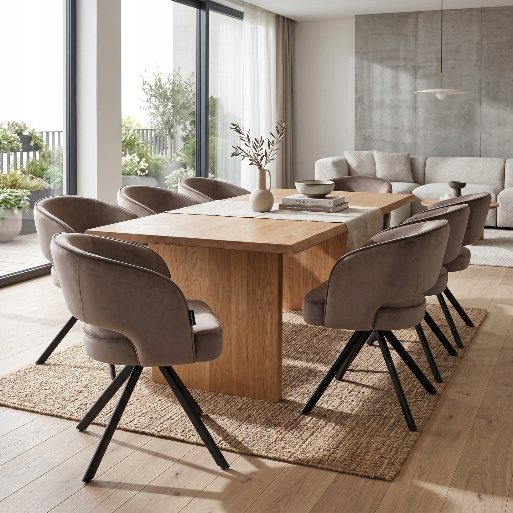 Office swivel chair upholstered brown springs in the seat - MELTON Packaging status original