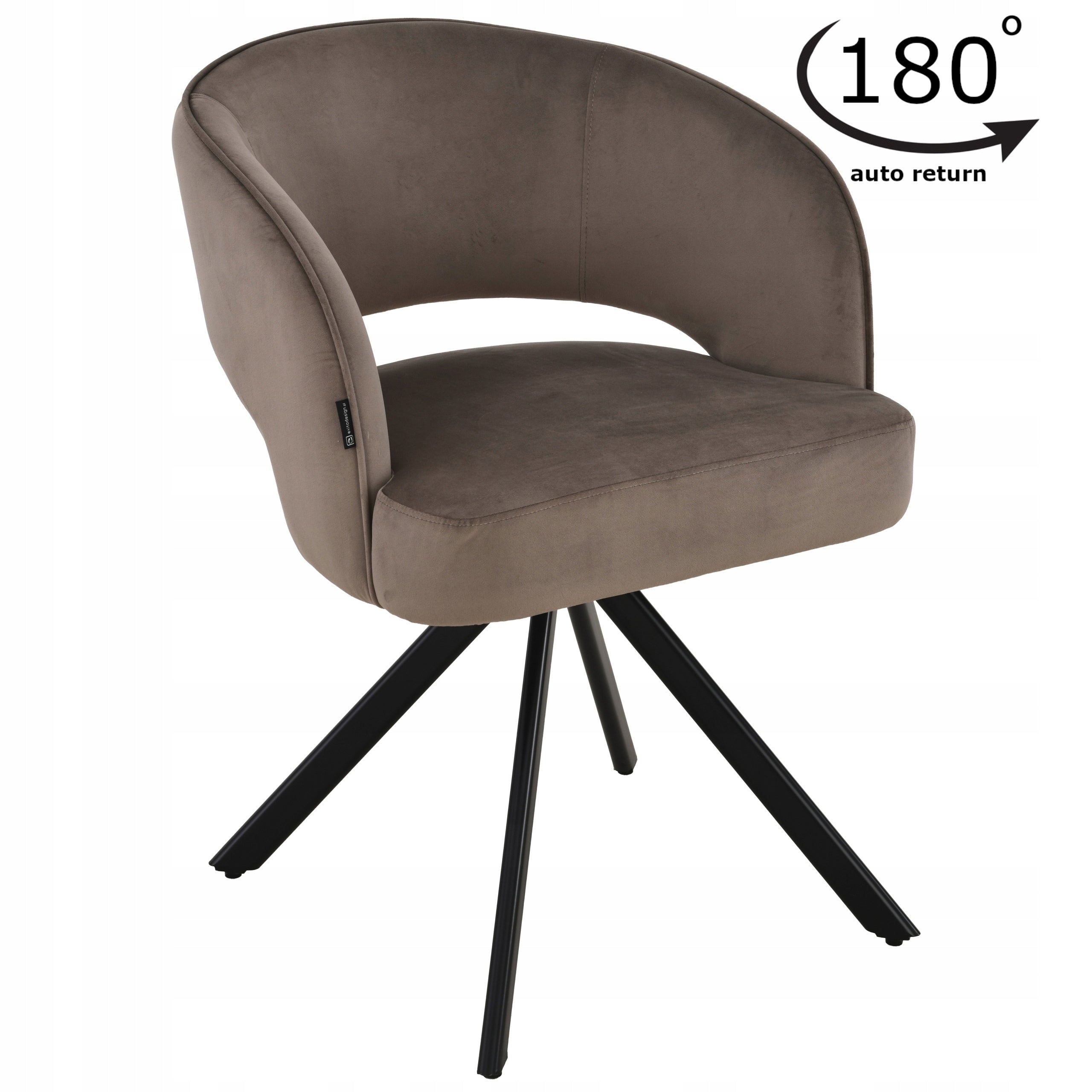 Office swivel chair upholstered brown springs in the seat - MELTON