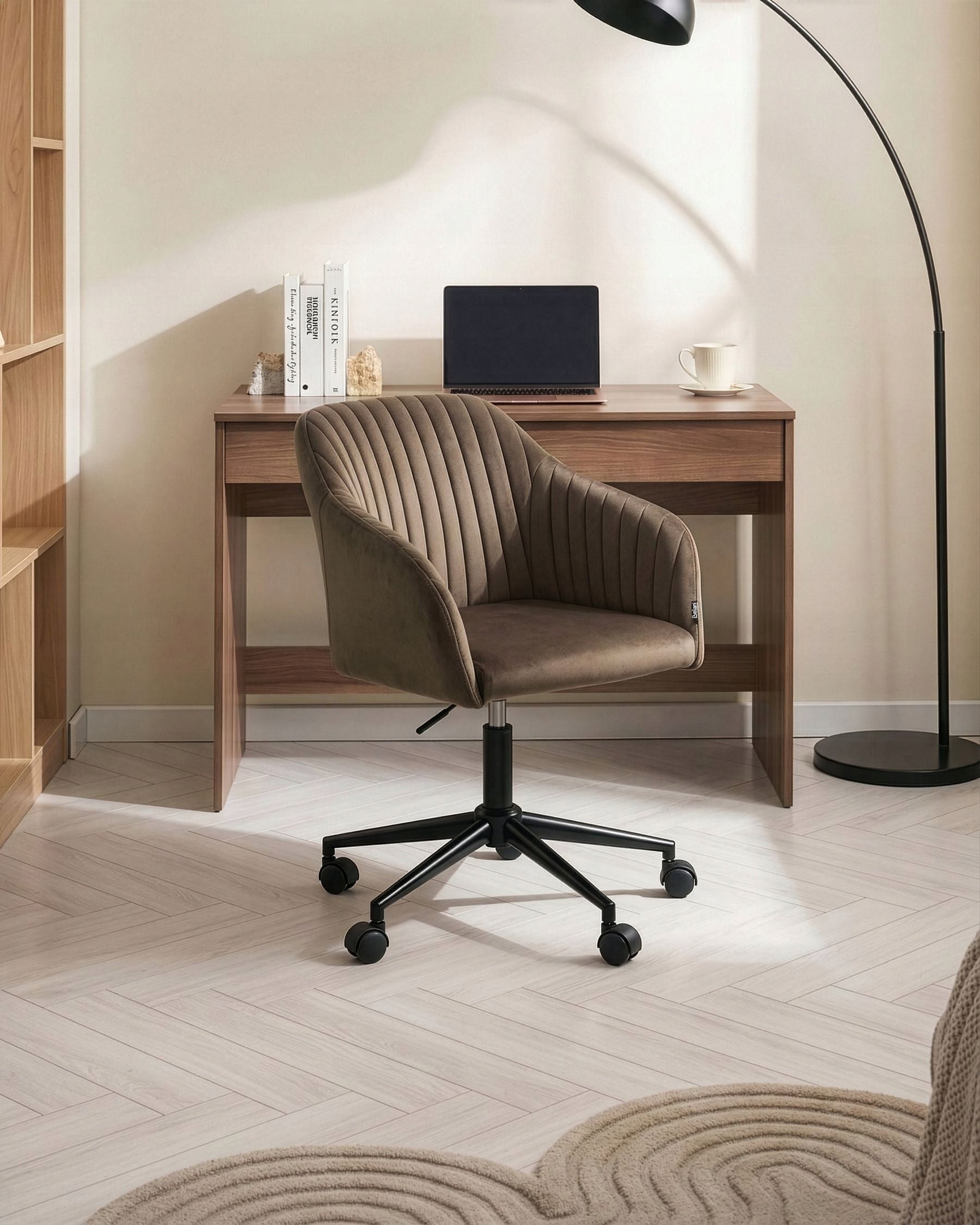 Office swivel chair velour brown Packaging status original