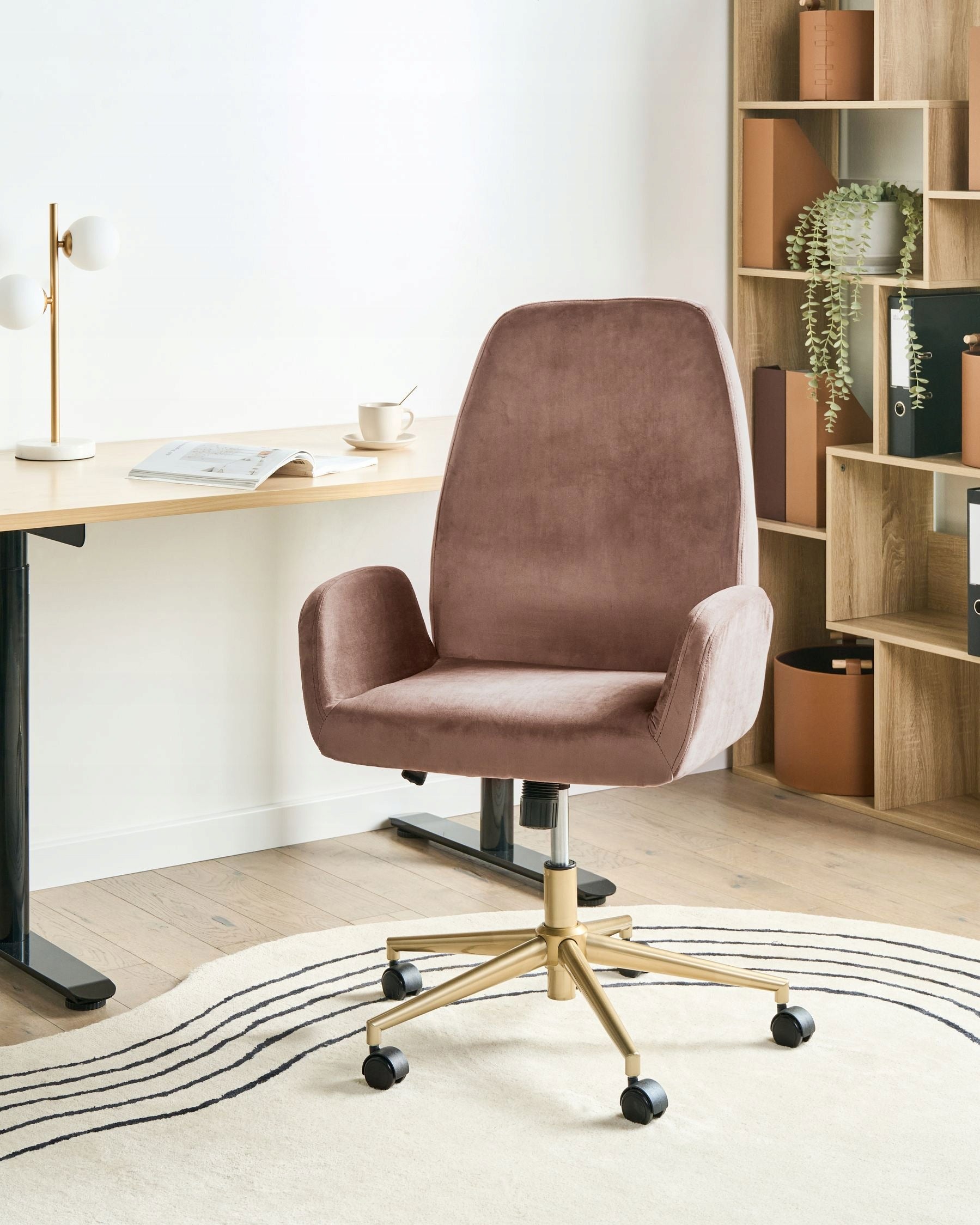 Office swivel chair velour brown Packaging status original