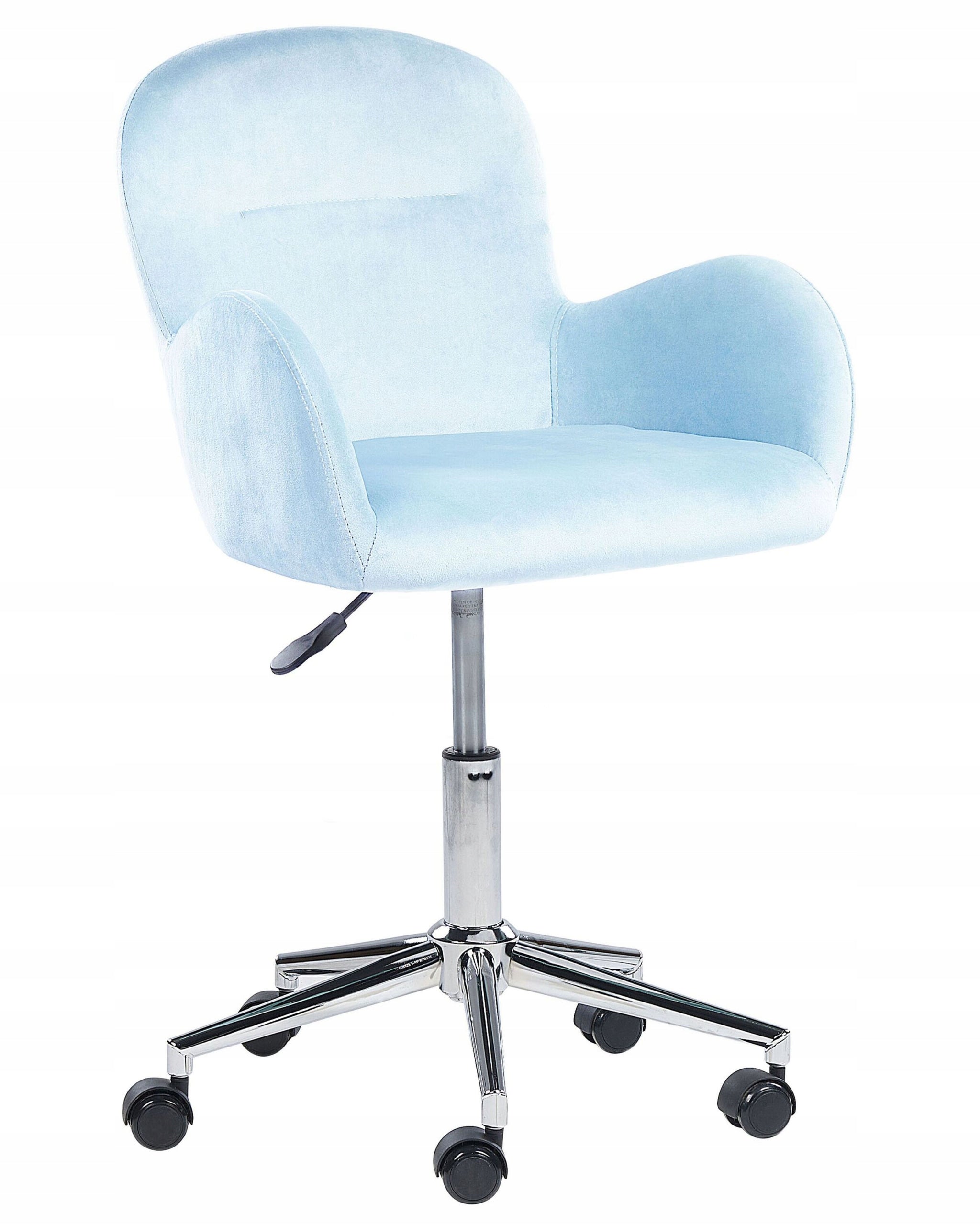 Office swivel chair velour light blue