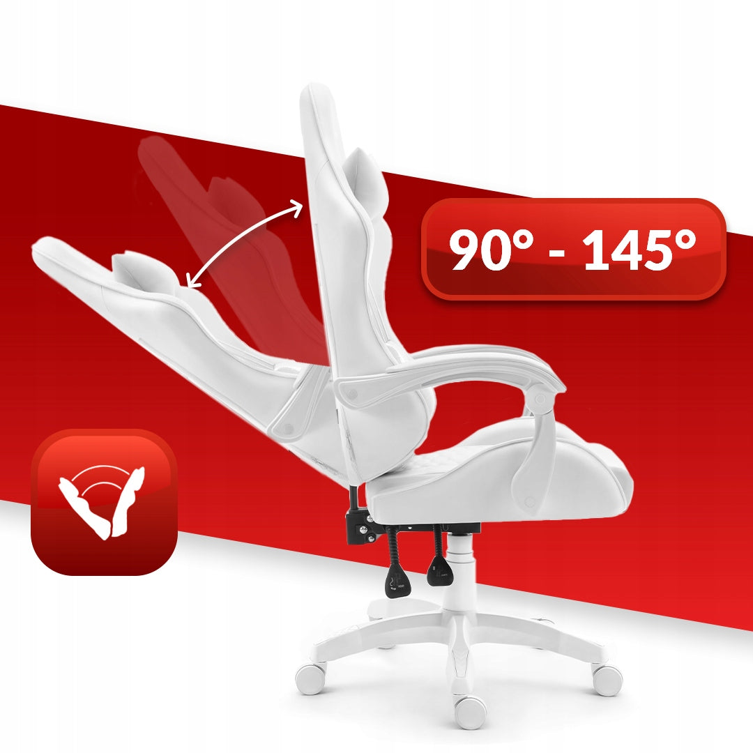 Office swivel gaming chair Hell's Chair HC- 1000 White Furniture depth 51 cm
