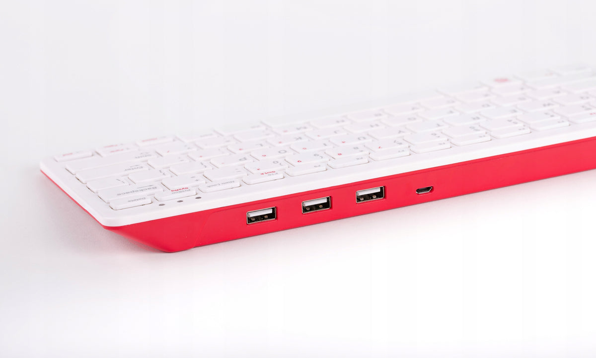 Official keyboard for Raspberry Pi white and red Batteries included no