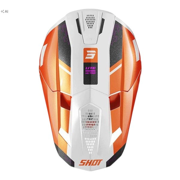 Offroad Quad SHOT LITE ULTRA ORANGE PEARLY r. M Motocross Helmet Packaging status original