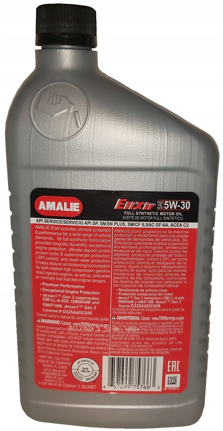 Oil 5W-30 Amalie Elixir Full Synthetic 0,946L Packaging status original