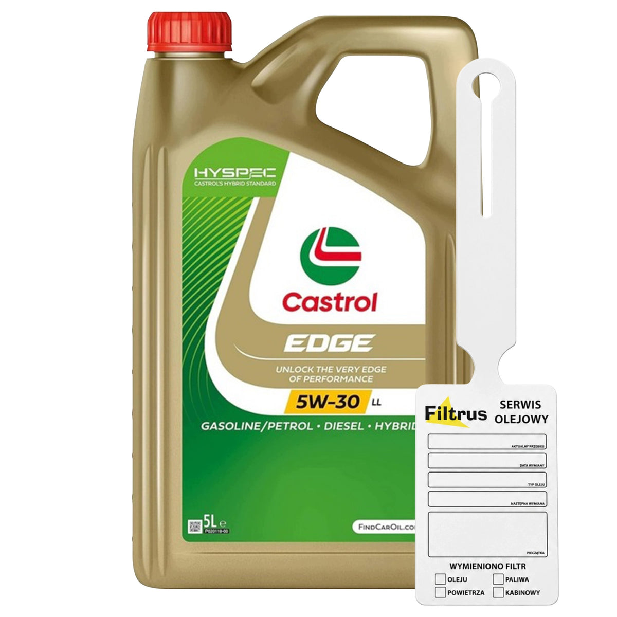 Oil Castrol 5w30 5L Edge LL Titanium C3 + washer fluid Summer 5L K2 Packaging status original