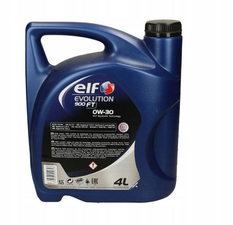 Oil ELF EVOLUTION 900 FT 0W30 4L Manufacturer code E0203PL