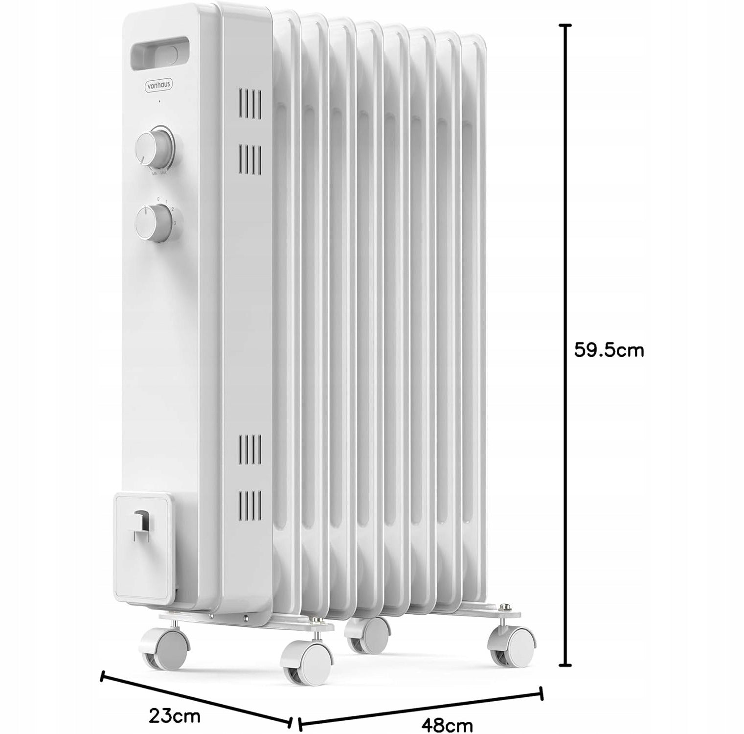 Oil Heater 2000W Electric Heater 9 Ribs Thermostat Heating power 2000 W
