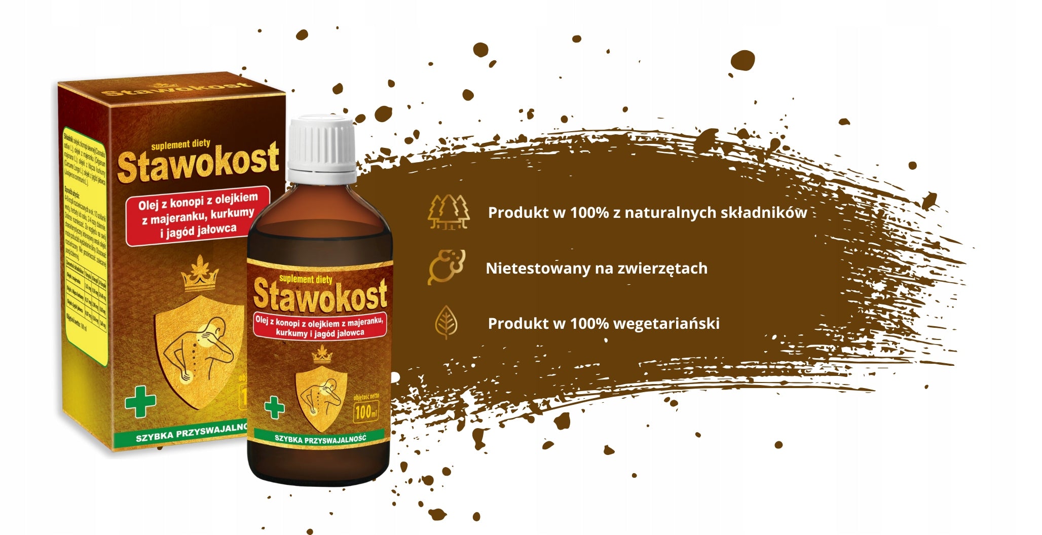 Oil JOINTS AND BONES from Hemp and Turmeric STAWOKOST 100 ml ASEPTA Manufacturer code 5903887825467