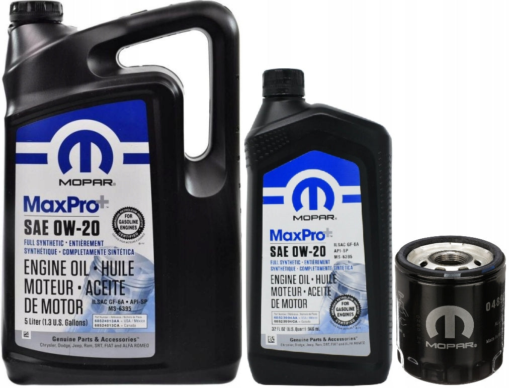 Oil MOPAR 0W20 MaxPro+ 5,9L + FILTER MOPAR MO339