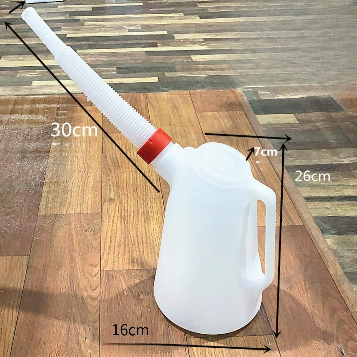 Oil Measuring Container Sturdy Plastic Oil Jug Safe Dustproof Cap with 3L Brand no brand