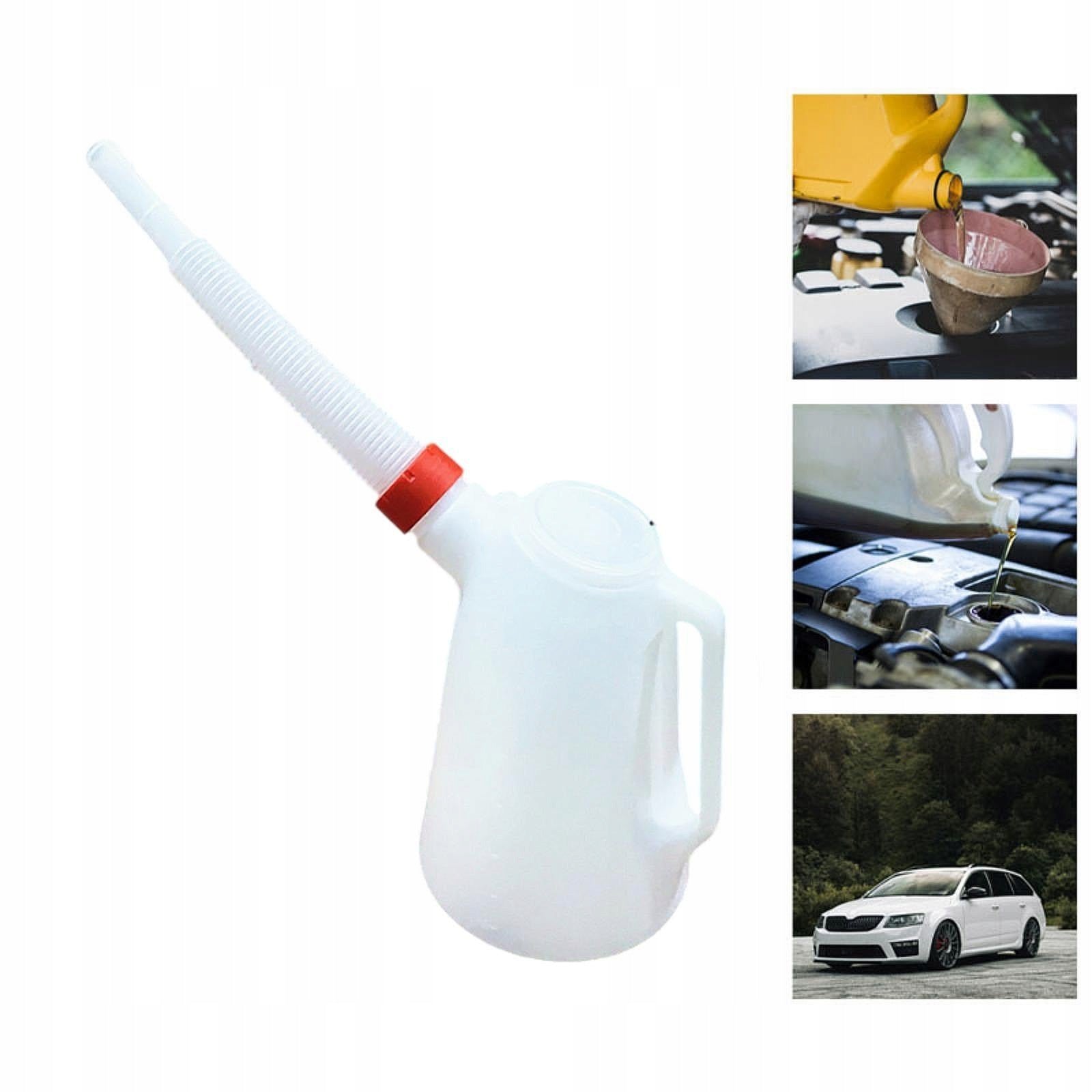 Oil Measuring Container Sturdy Plastic Oil Jug Safe Dustproof Cap with 3L
