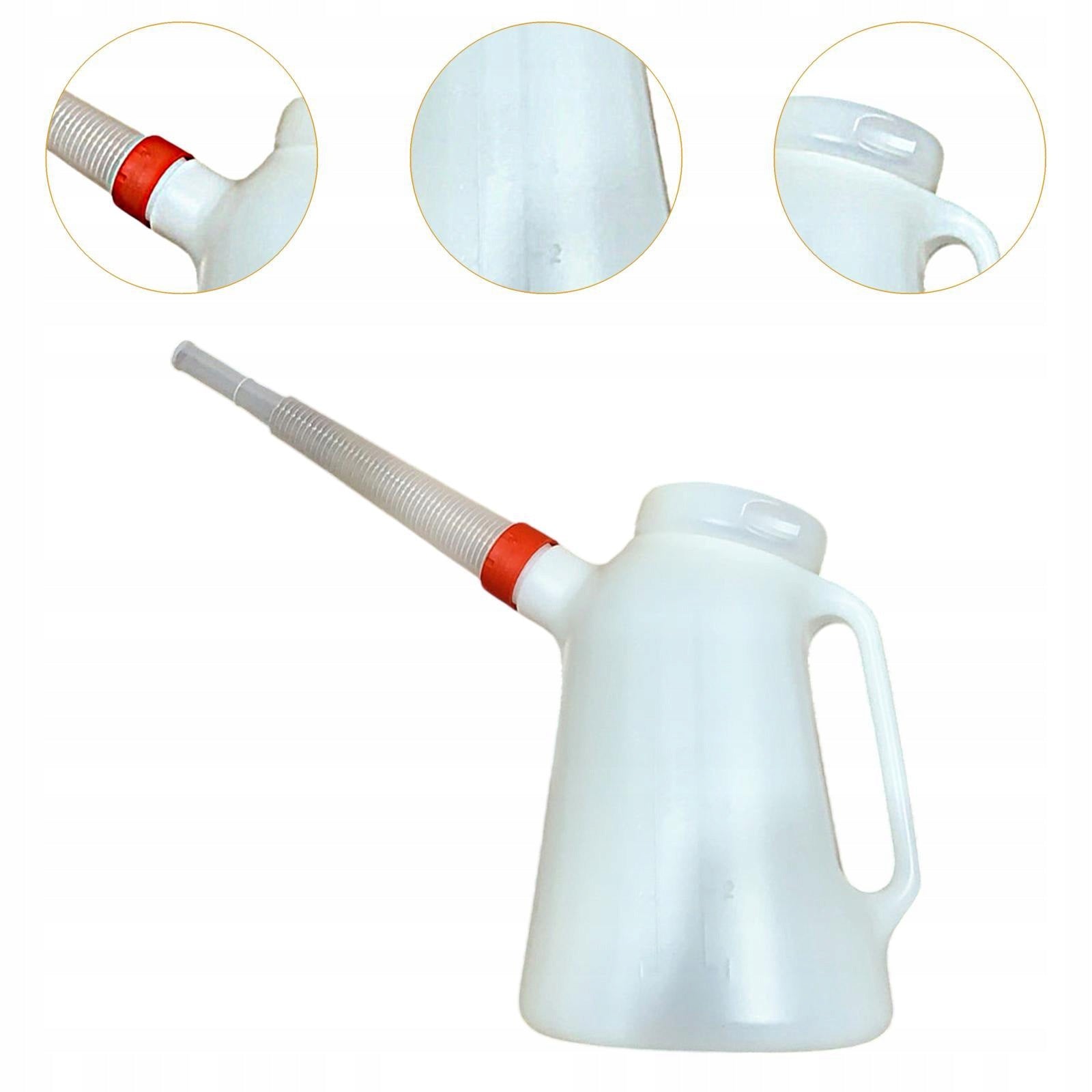 Oil Measuring Jug, Universal Pot with Cap, Stable Leak proof with Spout 5L Packaging status original