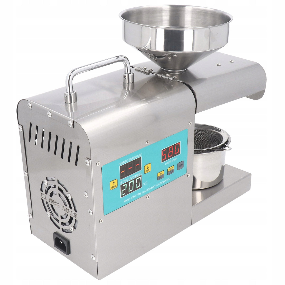 Oil Pressing Machine, Automatic Oil Extraction Easy Operation 500 Dominant color multicolor