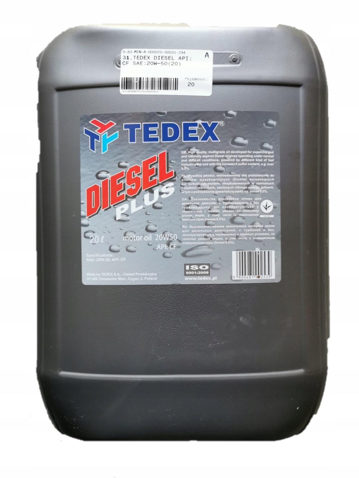 Oil Tedex Diesel Plus CF 20W-50 20L