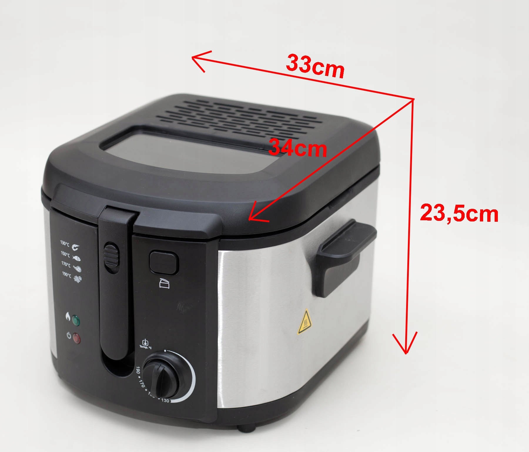 Oil fryer 1900W – air fryer | large capacity easy cleaning Bowl volume 3 l