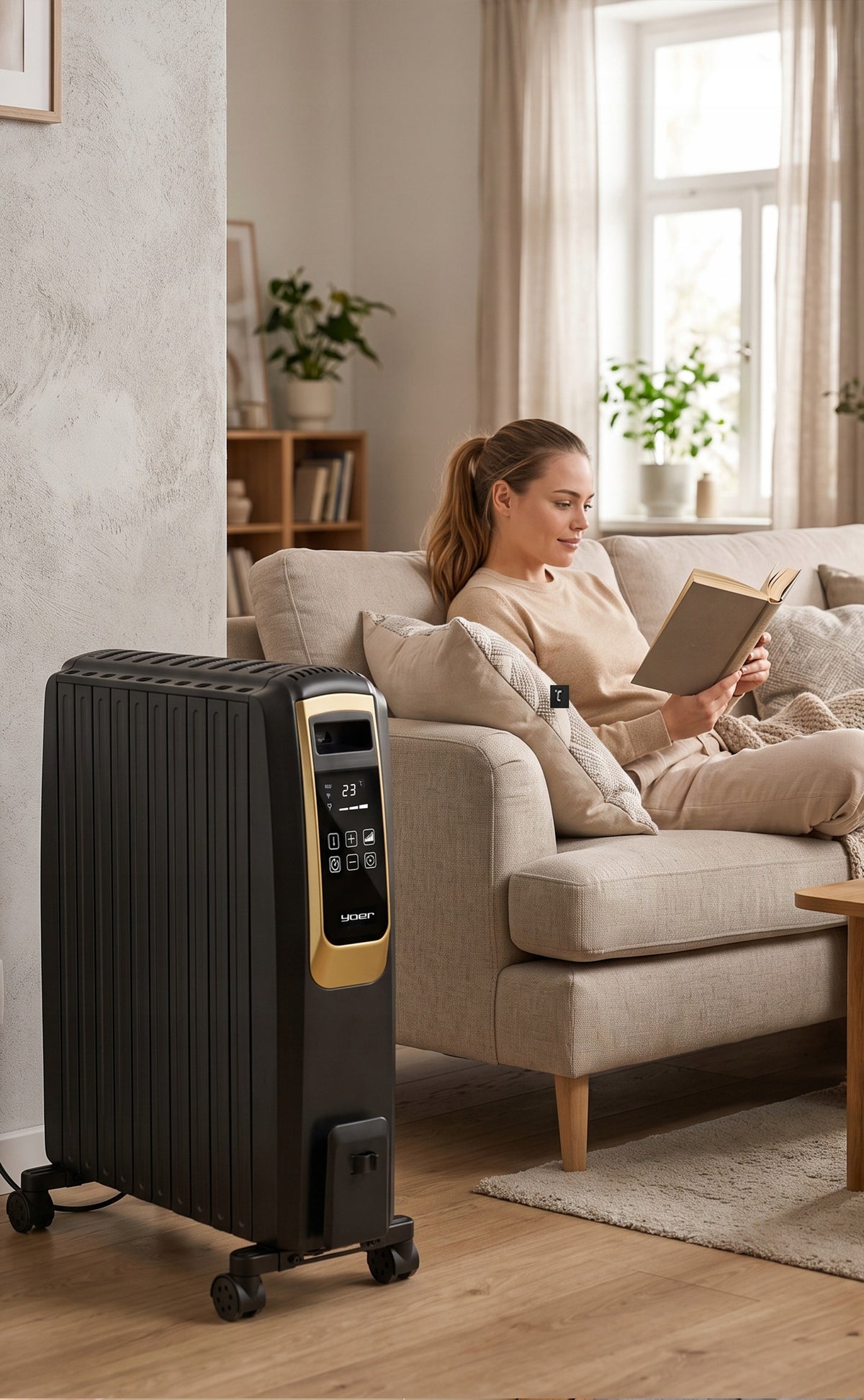 Oil heater Yoer 2500W 10 ribs +Timer +3 powers +Energy-saving mode Packaging status original