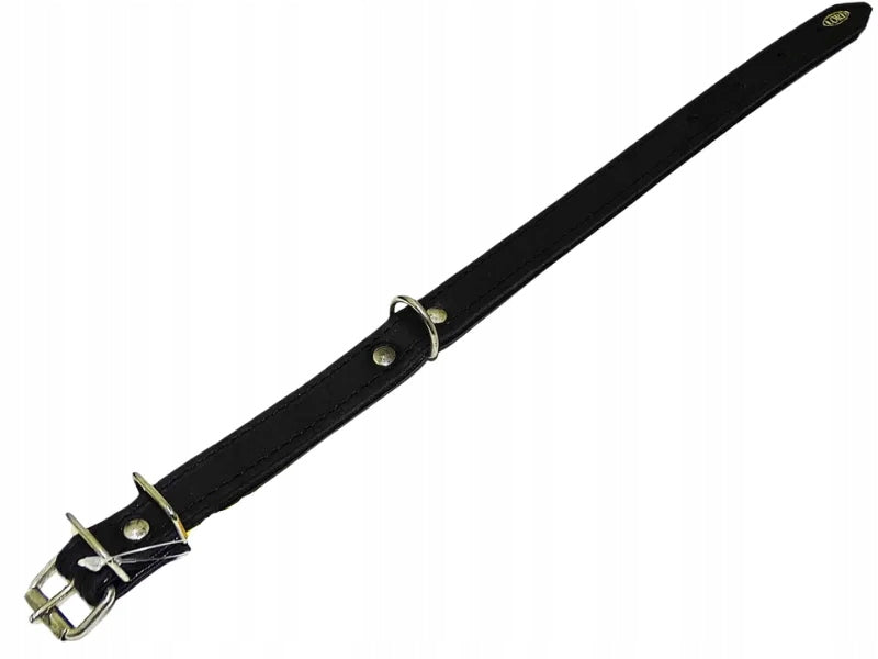 Oiled leather collar with wrapped leather lining Lord black S Manufacturer code 5904035870865