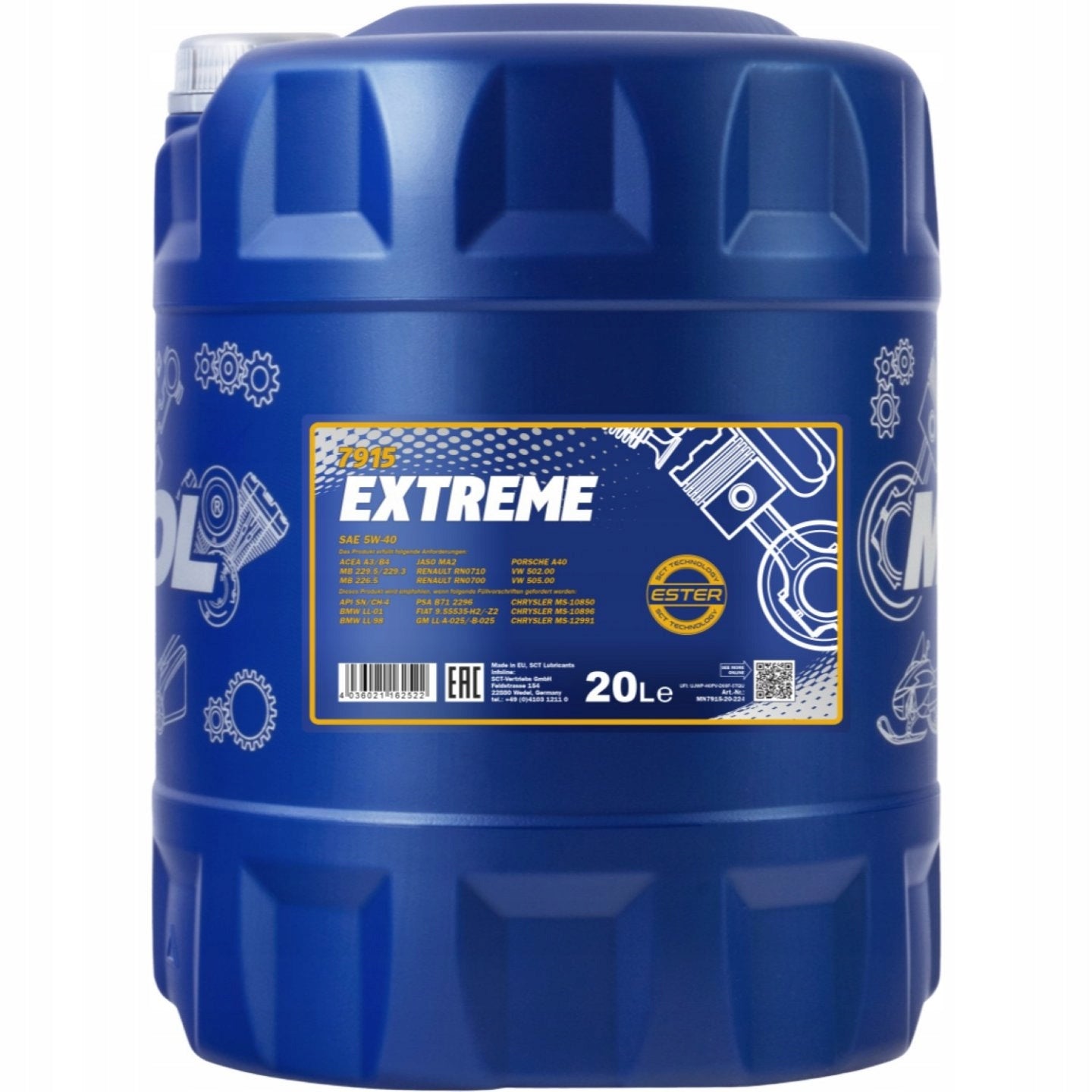 Motoröl Mannol 7915 Extreme 5W-40, 20L 