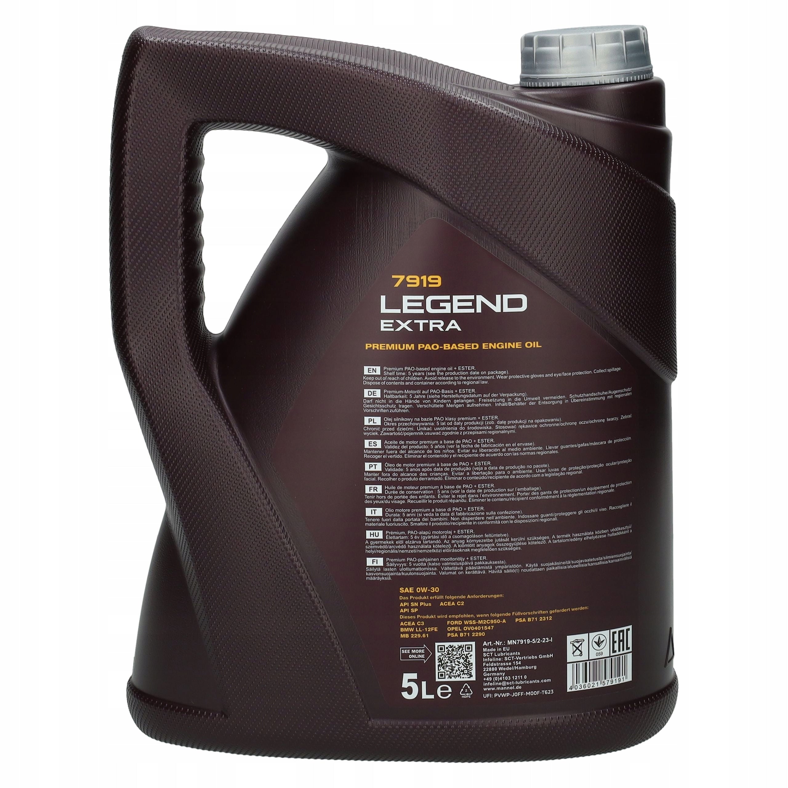 Motoröl Mannol 7919 Legend Extra 0W-30, 5 l 
