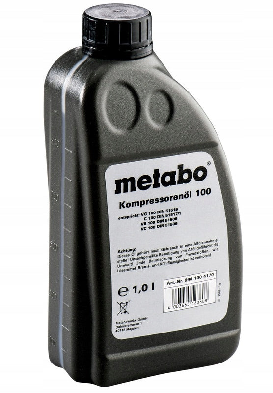 Öl für Kompressoren Motanol HP100 Metabo 1 l 