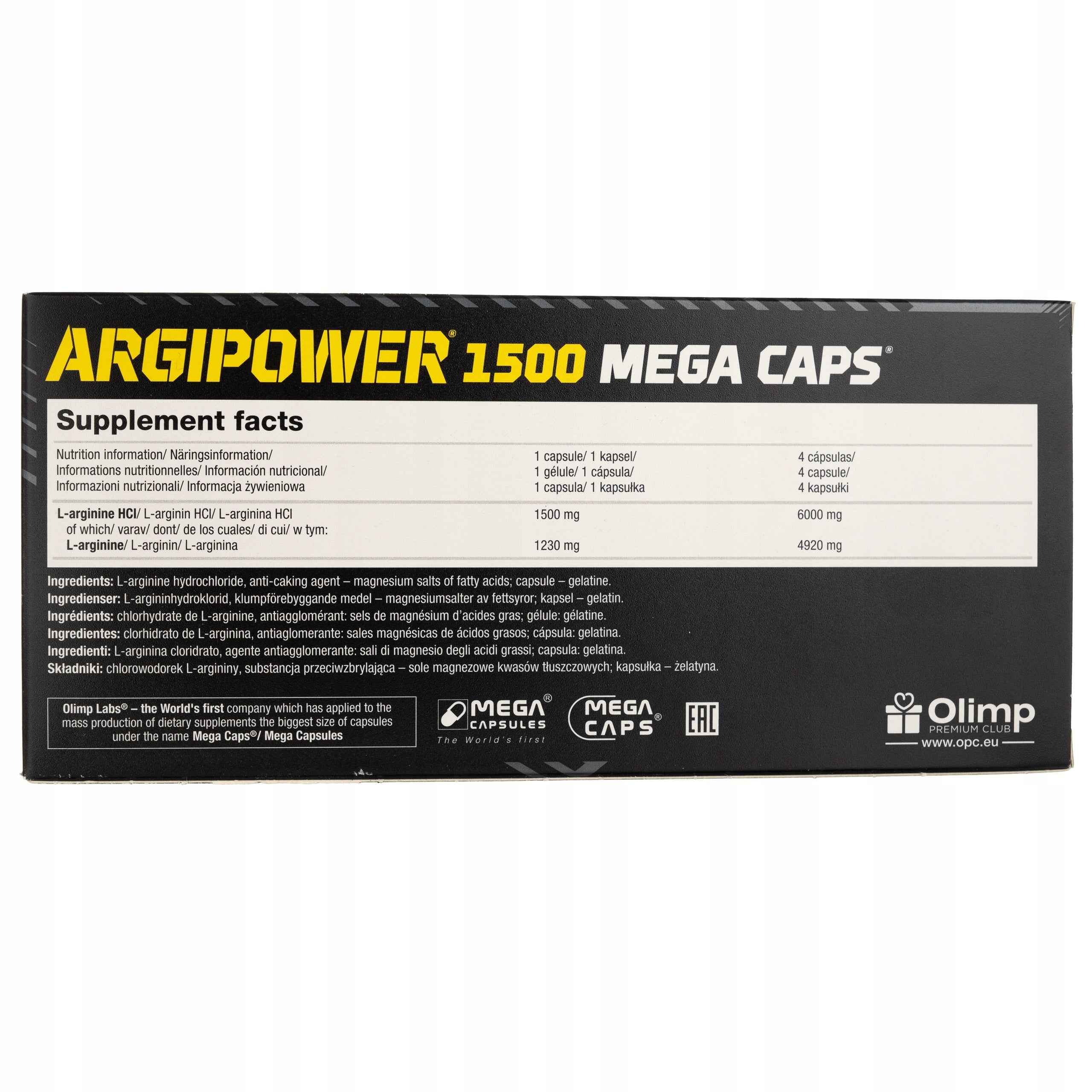 Olimp Argi Power 1500 L-Arginine AAKG Amino Acids BCAA Libido Pump 120 kaps Packaging status original