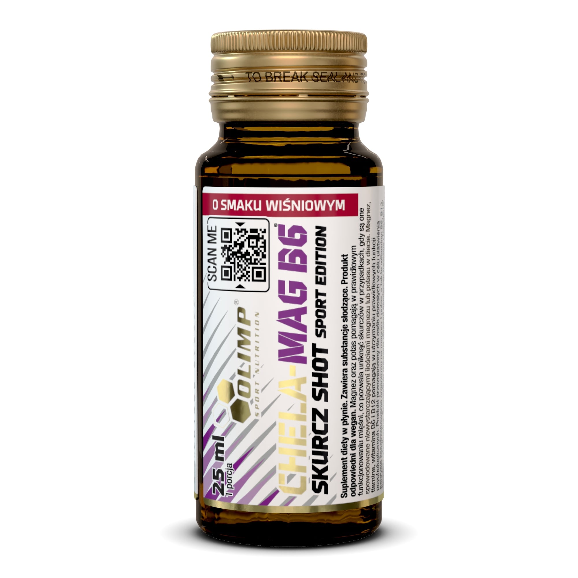 Olimp Chela Mag B6 Shrinkage Shot Potassium Magnesium Cherry Chelate 300mg 25ml