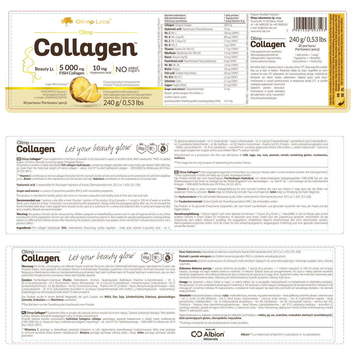 Olimp Collagen Pineapple 240 g Form powder