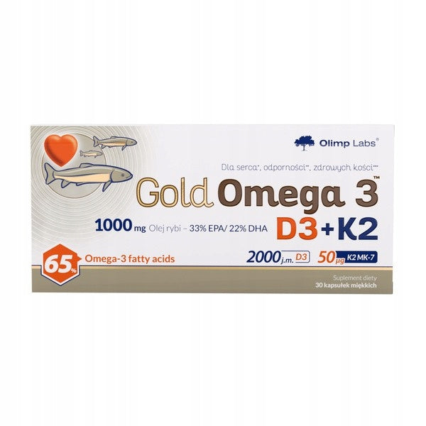Olimp Gold Omega 3 D3 K2, capsules, 30 pcs. For universal