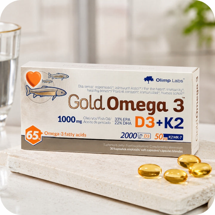 Olimp Gold Omega 3 D3 K2, capsules, 30 pcs. Form capsules