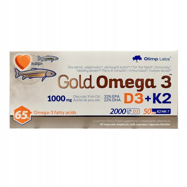 Olimp Gold Omega 3 D3 K2, capsules, 30 pcs.