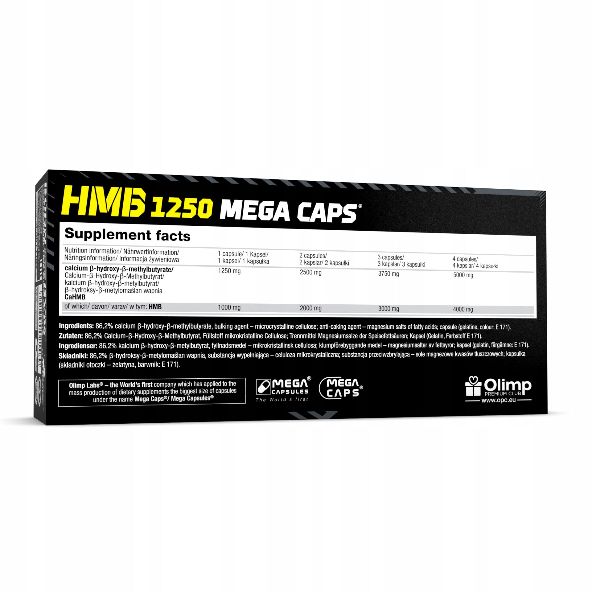 Olimp HMB MEGA CAPS 1250mg 120caps REGENERATION AFTER TRAINING Manufacturer code 5901330021480