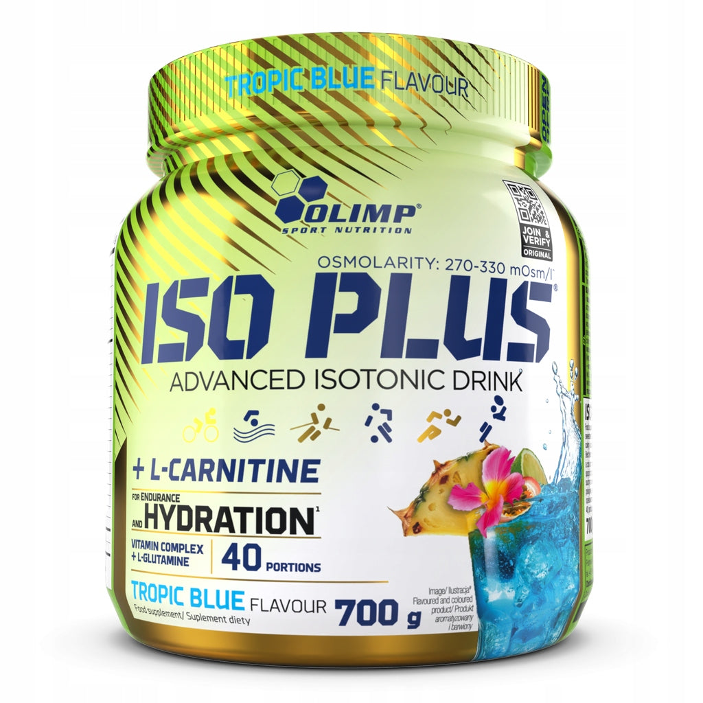 Olimp ISO PLUS POWDER ISOTONIC DRINK Hydration Electrolytes 700g Tropic